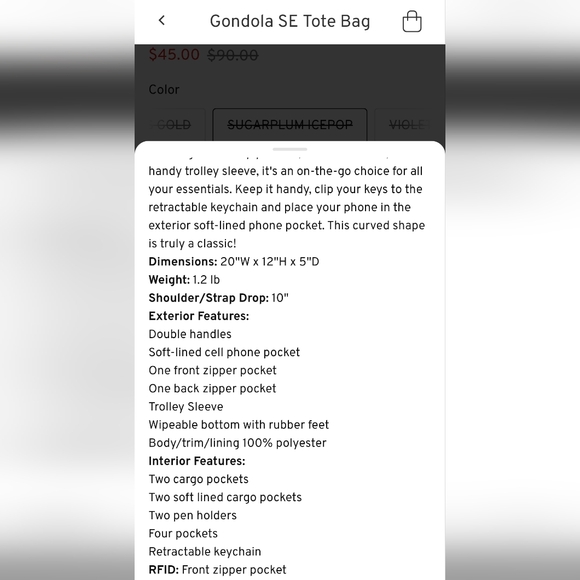 NWOT Lug Gondola European Shopper In Sugarplum & NWT Heart Pouch - Picture 13 of 16